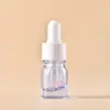 Mancha de Vena Plateada 3ml Botella de Aceite Esencial Macaron Empaque Cosmético Botella Pequeña de Vidrio con Gotero Serum Botella Dispensadora de Líquido Original
