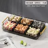 Prato de Frutas para Uso Doméstico na Sala de Estar, Bandeja de Frutas Novo Estilo, Bandeja de Doces de Luxo Leve, Prato de Exibição para Lanches de Frutas Secas e Nozes com Tampa