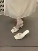 Zapatos de tacón alto stilettos Chuyuji, sandalias pequeñas tejidas estilo francés para vacaciones, zapatos de hada, verano 2026, para combinar con una falda