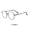 6815 Fabricante Venta al por mayor Marco de Metal para Gafas con Memoria Completa Marco Redondo Retro para Hombres y Mujeres Plano Ligero Se Puede Equipar con Luz Antiazul
