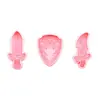 Molde para Galletas Serie Armas 3D Dibujos Animados Espada de Hoja Recta DIY Arcilla Simulación Galleta Impresa