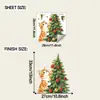 Fun-f1241 Bola de Luz para Árbol de Navidad Gato Pintado de Dibujos Animados Ventana de Vidrio de Balcón Decoración del Hogar Pegatina Decorativa para Ventana