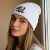 Comércio Exterior Outono e Inverno Novo Estilo Chapéu de Tricô Ins para Mulheres com Bordado em Inglês, Chapéu de Lã Quente Versátil para Homens, Chapéu Tendência Estilo Coreano