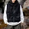 Chaleco con Capucha Outdoor Americano para Hombres y Mujeres, Chaleco con Bolsillos Funcionales 3D, Sentido del Diseño, Ropa Exterior Casual y Atractiva, Estilo Unisex