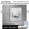 Ganchos Adesivos de Aço Inoxidável 304 Ganchos de Parede para Roupas com Adesivo 3m, Instalação sem Pregos, Armazenamento Estilo Minimalista Moderno
