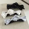 Pinza para el pelo de lazo de satén con lunares estilo coreano, una pinza vertical suave y elegante para mujer, un accesorio para el cabello versátil que añade un toque de sofisticación a cualquier peinado