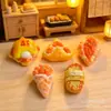 Kit de Material para Decoração DIY Brinquedo de Comida em Miniatura Simulada Acessórios de Resina Pão Mini Estilo Japonês Sushi Cola Creme