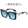 Nuevas Gafas de Sol Ojo de Gato Modernas Europeas y Americanas Personalidad Pasarela Patilla de Espejo Curvado Moda Sesión de Fotos Callejera Gafas de Sol para Mujer Transfronterizas