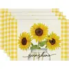Mantel Amarillo Crisantemo de Venta Caliente Primavera y Otoño de Amazon Decoración del Hogar Mesa de Cocina Estampado de Lino