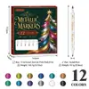 Set Navideño de bolígrafos marcadores metálicos de doble punta más vendidos transfronterizos, bolígrafo metálico para firma de manualidades, pincel para tarjetas de felicitación dibujadas a mano