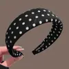 Diadema de esponja dulce de lunares coloridos estilo coreano para mujer, diadema de corona alta de ala ancha para lavarse la cara, pasador, elegante accesorio para el cabello