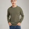 Suéter Konsaini de Lã 100% Caxemira Pura para Homens, Suéter de Negócios, Gola Redonda Tricotada, Caimento Solto, Versátil, Suéter de Inverno