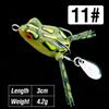 Señuelo Rana Flotante 3cm/4.2g Thunderfrog Modificado para Golpear Rana Negra 16 Colores Suave Pequeña Rana Cebo Pez Negro Transfronterizo