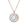 Collar Difusor de Aromaterapia para Mujer, Colgante Hueco en Oro Rosa, Puede Contener Aceites Esenciales, Apertura y Cierre Magnéticos, Venta al por Mayor de Joyería