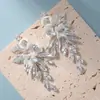 Brincos de Noiva Mais Vendidos no Exterior Design Original Moda Feminina Flor de Cerâmica Strass Liga Acessórios para Brincos Venda por Atacado