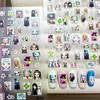 Nuevos Estilo Antiguo Milenio Muñeca Pequeña de Tela Pequeño Jade Pegatinas para Uñas Flores Piano Celebridad de Internet DIY Usables Pegatinas para Uñas Venta al por Mayor