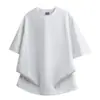 Camiseta de Verão Tendência Estilo Americano Resistente Patchwork Manga Curta Cor Sólida Toque Gelado Respirável Logo Personalizado Marca Tendência Roupa de Trabalho
