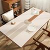 Tapete de Mesa de Couro com Padrão Xadrez e Silicone, à Prova de Óleo, Impermeável, Anti-Queimadura, Toalha de Mesa Sem Lavagem, Tapete Retangular de Luxo Leve para Mesa de Centro
