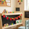 Exclusivo para ventas transfronterizas: Manzanas decorativas de fieltro y pancartas de pompones coloridos para la temporada de regreso a clases en preescolar, decoraciones para el aula, dropshipping OEM