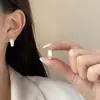 Pendientes de diseño nicho europeo y americano, irregulares, con circonita, cepillados, geométricos, cepillados, chapados en oro real, pendientes con sentido de diseño nicho