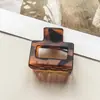 Pinza para el Cabello Rectangular Hueca Estilo Coreano de PC, Pinza Geométrica Grande para el Cabello, Pasador Dongdaemun, Pinza Elegante y Versátil para la Parte Trasera de la Cabeza