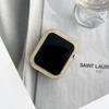 Caja de reloj de doble fila con incrustaciones de diamantes y marco hueco adecuada para Apple Watch 98ª generación SE 10ª generación funda protectora