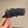 Presilha de cabelo tipo banana para rabo de cavalo alto estilo francês para mulheres, suave e sofisticada, adequada para penteados presos na nuca, presilha de cabelo torcida vertical