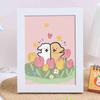 Pintura de diamante de lótus pintura de paisagem de verão artesanal infantil diy pasta de lótus pintura texto alvenaria pintura presentes atacado
