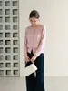 Cardigan de punto para mujer, estilo minimalista, cuello redondo, novedad de otoño, manga larga, ajuste ceñido, versátil, abotonado, chaqueta de punto, nicho casual 6664