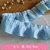 Encaje Ancho de 12 cm Chifón Engrosado Doble Capa Plisado Puño Fruncido Vestido de Muñeca Dobladillo de Falda Larga Adornos