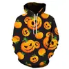 Sudadera con capucha de cuello alto para hombre con estampado digital 3D de animación de dibujos animados de Halloween 2023 Amazon Transfronterizo