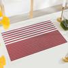 Jogo Americano Listrado Estilo Nórdico Hotel Antiderrapante Mesa de Jantar Tapete Lavável Retangular PVC Jogo Americano Ocidental Doméstico Tapete de Isolamento Térmico