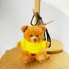 Chaveiro Pingente Boneca Urso Vestido Brinquedo de Pelúcia Ursinho de Pelúcia Evento da Temporada de Formatura Presente com Impressão de Logo