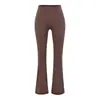 303-26 Otoño Estilo Coreano Ajustados de Cintura Alta Sensación de Piel Lisos Casuales Pantalones Largos Realzadores de Glúteos Pantalones de Campana