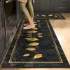 Felpudo de cocina de lujo retro, felpudo de tierra de diatomeas estilo europeo absorbente de agua y aceite, tira larga especializada, felpudo resistente a la suciedad y lavable