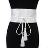 Cinturón de Tassel Estilo Japonés Transfronterizo Sello de Cintura Estilo Étnico Cinturón para Mujer Decoración Bordada Para Usar con Hanfu Cinturón Ancho