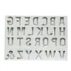 Molde de Silicona de 26 Letras Mayúsculas Inglesas y Números Molde para Decoración de Pastel de Fondant y Chocolate