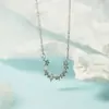 Nuevo Estilo Collar de Herradura con Microincrustaciones de Diamante en Forma de U, Estilo Japonés y Coreano, Exquisito, Moderno, Versátil, Collar Brillante para Clavícula para Estudiantes