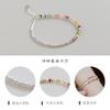 Original quebrado casal de prata natural pequena turmalina 925 sterling pulseira de prata feminina leve de nicho de luxo