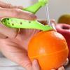 En stock, herramienta portátil de doble propósito para pelar melones, de acero inoxidable, de doble cabezal, rallador de melones y frutas, pelador de cocina.