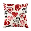 Funda de almohada para sofá transfronteriza de comercio exterior impresión Día de San Valentín funda de cojín de sofá funda de almohada de cartas de amor venta al por mayor