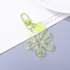 Llavero de Flor Corazón Transparente Colorido Accesorios Adornos Pequeños Colgante de Llave Versátil Decoraciones Venta al por Mayor