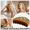 Brocha Facial de Contorno Linfático Estampado de Leopardo Brocha Facial de Contorno Linfático Cepillo Gua Sha para Cuidado de Ojos y Cuello
