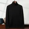 Nuevo Suéter de Cachemir 100% Puro para Hombre Otoño e Invierno con Cuello Alto, Grueso Holgado de Punto Casual de Negocios