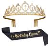 Amazon Quente Transfronteiriça Coroa Tiara Aniversário Alça de Ombro terno Rainha do Aniversário Coroa ta