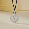 Colgante Brújula de Ocho Tesoros Transmisión en Vivo de Douyin Estilo Chino Nuevo Patrón de Estilo Nacional Collar para Mujer Cobre Blanco Grueso Chapado en Plata Regalo de Alta Gama
