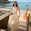 Ropa de Mujer 2026 Verano Nuevo Estilo Estilo Vacaciones en la Playa del Mar Dulce Top de Encaje + Conjunto de Falda Larga