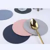 En Stock Posavasos de Cuero Minimalista Nórdico Resistente al Aceite 10X10, Manteles para Café, Posavasos de Cuero a Prueba de Aceite y Aislantes de Calor al por Mayor
