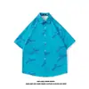 Ilha de Hainan Camisa Floral de Manga Curta Roupa de Praia Sanya Havaí Tailândia Viagem Masculina Casal Casual Solta