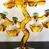 Precio especial citrino lingote adornos para árbol manzano mueble de vino sala de estar regalos de inauguración decoración del hogar en stock venta al por mayor